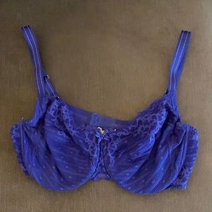 Purple Chantelle Full-Coverage Lace Bra